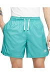 Nike Sportswear Sport Essentials Men's Woven Lined Flow Shorts In Washed Teal,white