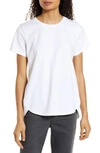Nzt Nic And Zoe Stretch Cotton Shirttail T-shirt In Paper White