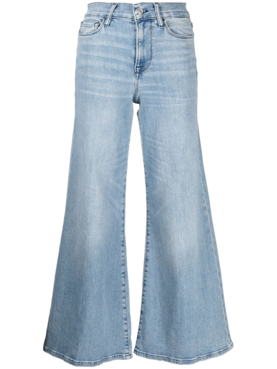 Frame Le High Flared Jeans In Light Denim