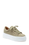 J/slides Women's Amanda Lace Up Sneakers In Olive Canvas