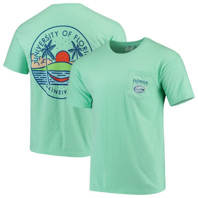 Image One Mint Green Florida Gators Circle Scene Comfort Colors Pocket T-shirt