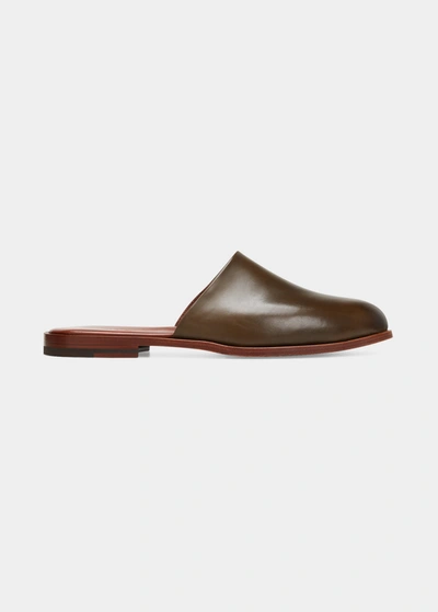 Manolo Blahnik Brown Leather Capuleti Loafers In Mbrw2106