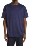 Canali Solid Crewneck T-shirt In Blue