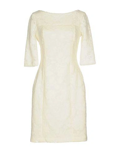 Blumarine Short Dress In Ivory