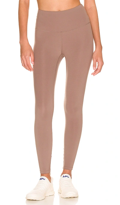 Varley Let's Move High-rise Stirrup Leggings In Deep Taupe