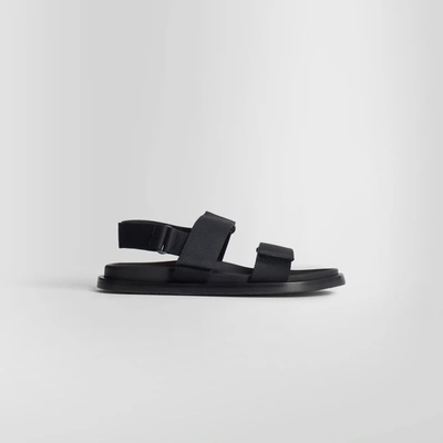 Uma Wang Touch-strap Slingback Sandals In Black