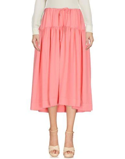 Jil Sander 3/4 Length Skirt In Coral