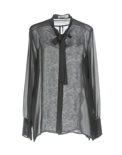 Valentino Lace Shirts & Blouses In Steel Grey