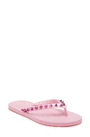 Christian Louboutin Loubi Spike Rubber Pool Sandals In Pink
