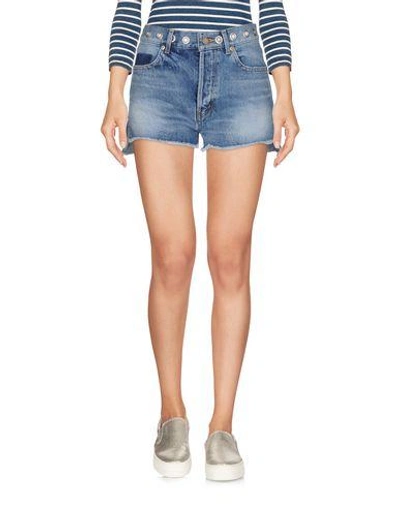 Saint Laurent Denim Shorts In Blue