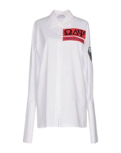 Au Jour Le Jour Solid Color Shirts & Blouses In White