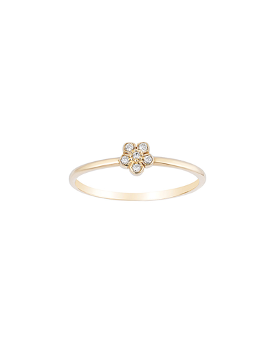 Ariana Rabbani Diamond Flower Ring In White