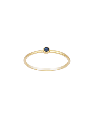 Ariana Rabbani Yellow Gold Single Blue Sapphire Ring