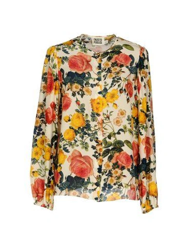 Fausto Puglisi Floral Shirts & Blouses In Ivory