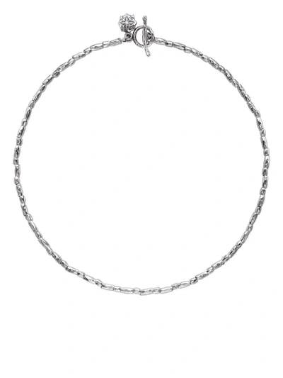 Dower & Hall Rice Nomad Silver Necklace In Silber