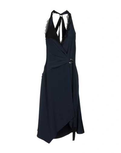 Versace Midi Dresses In Dark Blue