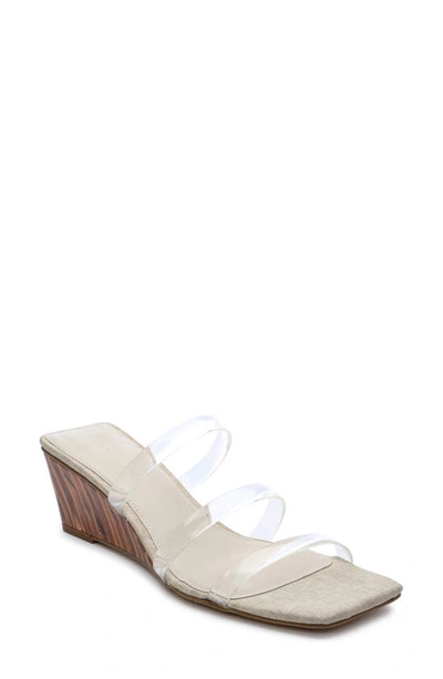 Sanctuary Women's Klique Square Toe Wedge Heel Sandals In Ivory