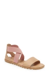 Sorel Women's Ella Ii Flat Sandals Women's Shoes In Honest Beige Eraser Pink