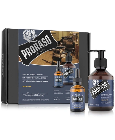 Proraso 2-pc. Beard Care Set For Full Or Long Beards - Azur Lime Scent In No Color