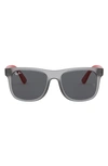 Ray Ban Kids' Junior Wayfarer 48mm Sunglasses In Trans Grey