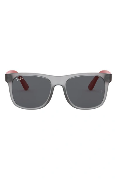 Ray Ban Kids' Junior Wayfarer 48mm Sunglasses In Trans Grey