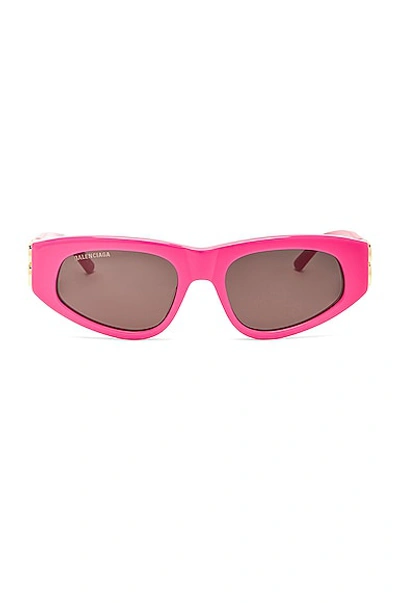 Balenciaga 0095s Dynasty D-frame Acetate Sunglasses In Pink