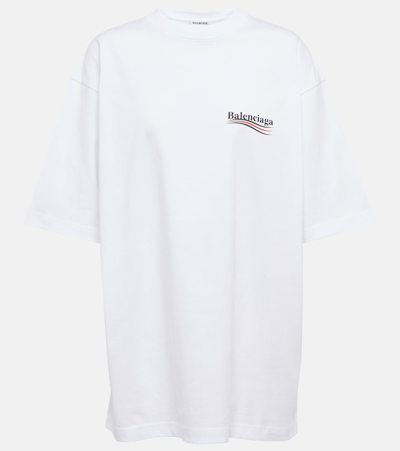 Balenciaga Political Campaign Cotton T-shirt In White