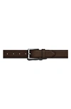 Shinola Bombay Tab Leather Belt In Deep Brown