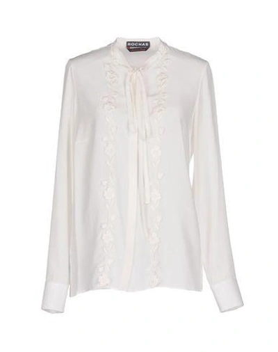 Rochas Shirts & Blouses With Bow In White