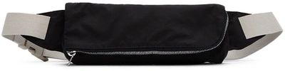 Black Canvas Bum Bag In 0961 Black/oyster