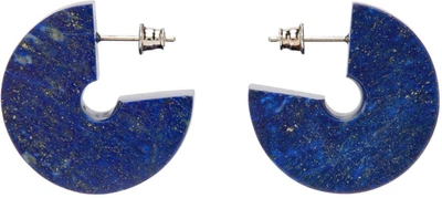 Uncommon Matters Blue Swash Earrings In Lapis