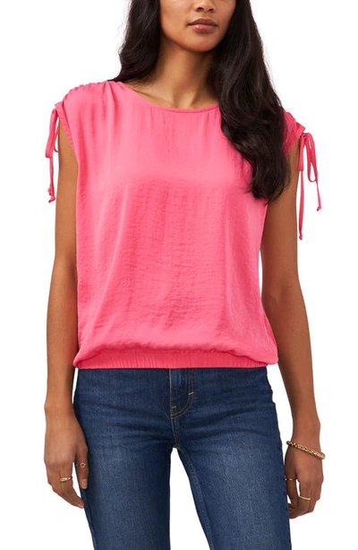 1.state Drawstring Shoulder Top In Berry Pink