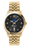 Ferragamo Men's Moonphase Yellow Gold & Diamonds Watch, 40 Mm In Black