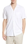 Ted Baker Chatley Short Sleeve Piqué Button-up Shirt In White
