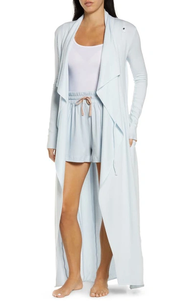 Lunya Stretch Pima Cotton & Modal Robe In Tranquil Blue