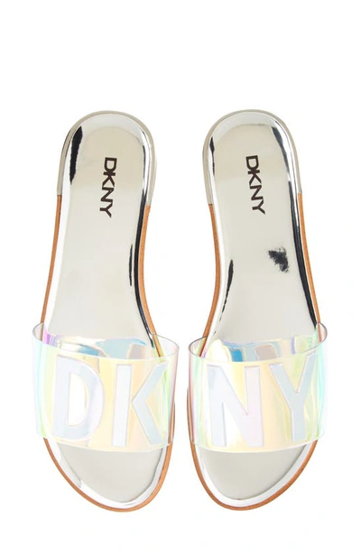 Dkny Waltz Flat Sandal In Silver