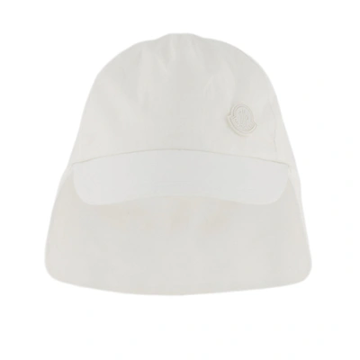 Moncler Branded Sun Cap White In Cream - Ivory