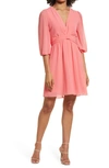 Vince Camuto Chiffon Fit & Flare Dress In Pink