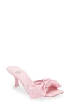 Jeffrey Campbell Bow Slide Sandal In Pink Gingham