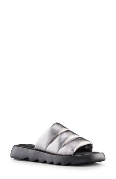 Cougar Women's Julep Leather Slide Sandals In Metallic Silver