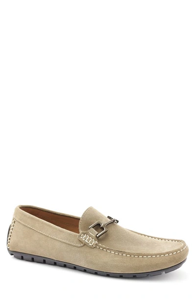 Bruno Magli Men's Xander Horse-bit Strap Leather Drivers In Taupe Suede