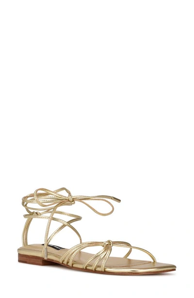 Nine West Minus Strappy Sandal In Gold