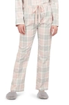 Barbour Nancy Pajama Pants In Pink Tartan