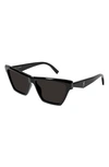 Saint Laurent 58mm Cat Eye Sunglasses In Black/ Black