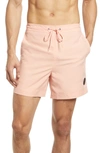 Ted Baker Trehil Plain Swim Shorts In Light Pink