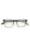 Eyebobs Old Sport 48mm Blue Light Glasses In Olive Crystal Shiny / Clear