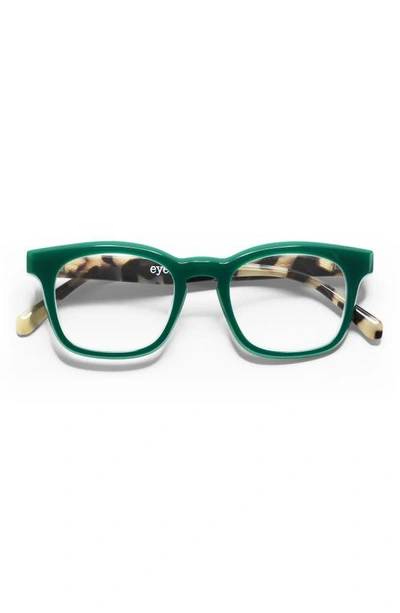 Eyebobs Humble Narrator 50mm Reading Glasses In Green/ Multi / Clear