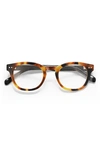 Eyebobs Waylaid 46mm Blue Light Blocking Glasses In Orange Tort / Clear