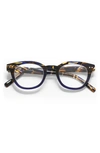 Eyebobs Waylaid 46mm Blue Light Blocking Glasses In Blue Tort / Clear