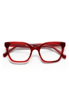 Eyebobs Overlook 51mm Reading Glasses In Red Crystal / Clear